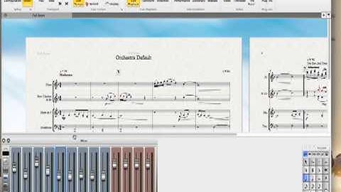 Sibelius Notation: Mixing Board - Focus On Staves