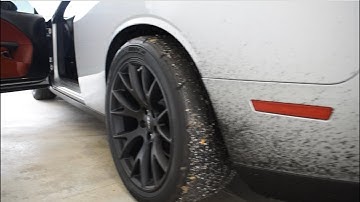 Dodge Challenger redeye does line lock burnout!