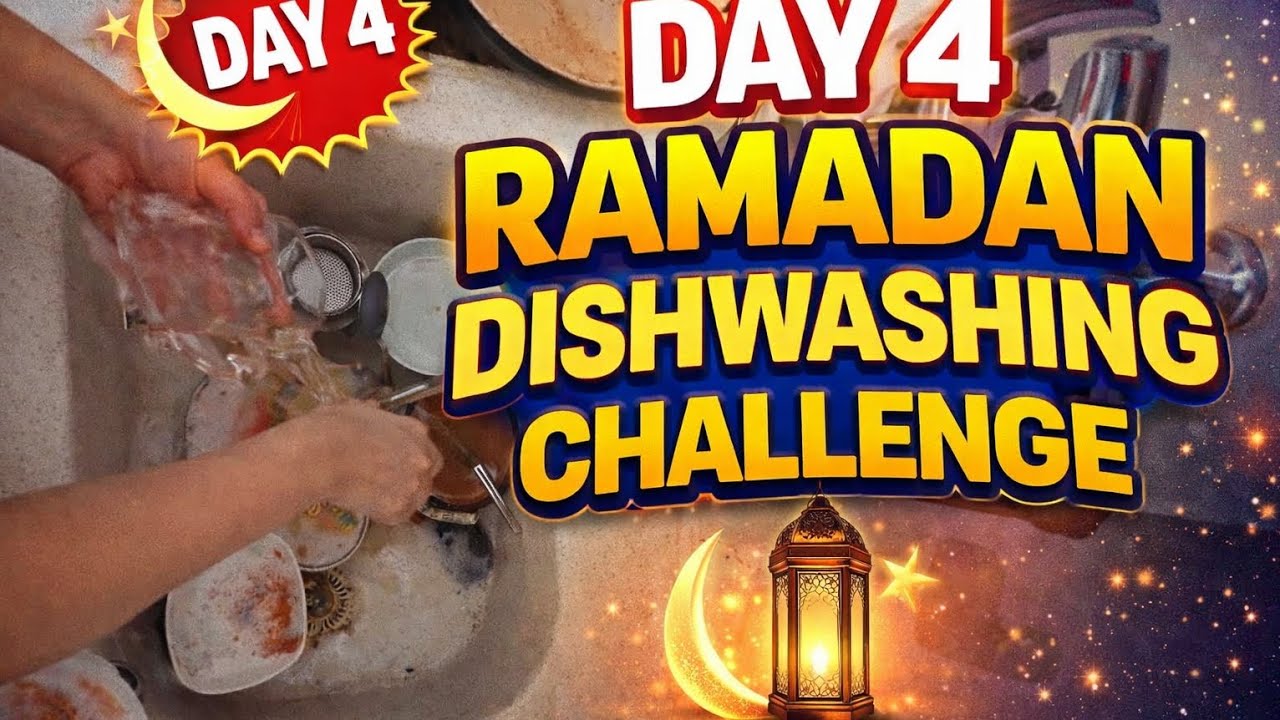 Day 4 Ramadan Dishwashing | Relaxing ASMR Cleaning