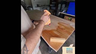 Workbench restoration with Rubio Monocoat Charcoal - How to apply Rubio Monocoat - Application
