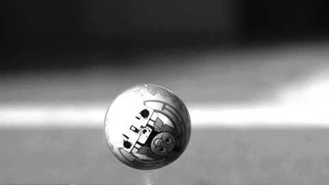 Ball bouncing in slow motion: Rubber ball