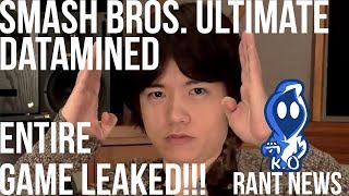 (NO SPOILERS)Super Smash Bros Ultimate HAS BEEN DATA MINED AND LEAKED - Im mad but i ain't stressing