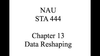 NAU STA 444/5 - Chapter 13 Data Reshaping Net Worth
