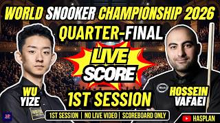 🔴 Wu Yize vs Hossein Vafaei | Session 1 | Snooker World Championship 2026 | Live Score Only screenshot 5