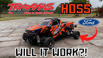 TESTING OUT THE CUSTOM TRAXXAS HOSS WITH MINI ON-ROAD FORD GT STREET WHEELS! WILL IT WORK?!