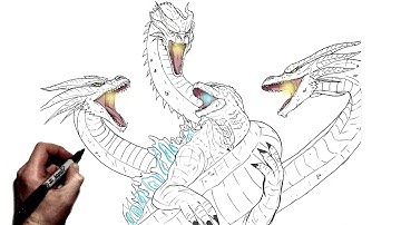 How To Draw Godzilla vs Ghidorah | Step BY Step | Godzilla