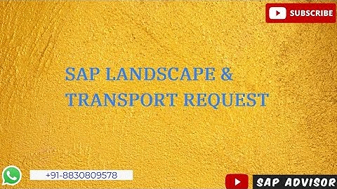 SAP Landscape And Transport Requests - SAP Advisor  #sap #education