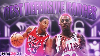 BEST DEFENSIVE BADGE SETUP IN NBA 2K21! BEST DEFENSIVE BADGES FOR EACH POSITION IN NBA 2K21!