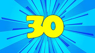 Comic Book Countdown Timer - Blue Background [ 30 ]