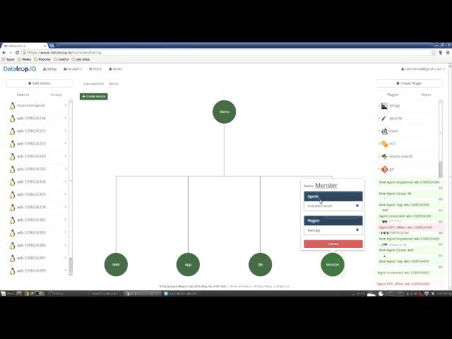 Dataloop.IO Register and Deregister demo