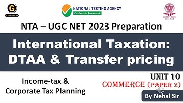 NTA UGC NET Commerce Paper 2 Preparation | International Taxation
