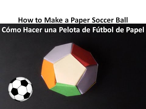 Cómo hacer un Balón de Fútbol de papel - Manualidades Play