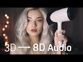 8D Blow Dryer Sound Black Screen Brain Melting
