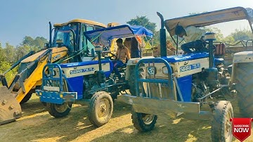 😘JCB 3DX Eco machine loading Red mud into tractor trolley swaraj tractor | jcb tractor video 