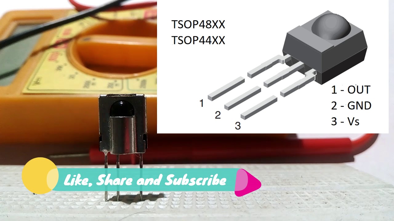 Simple wireless Remote control switch using TSOP 1738, IR Receiver Remote  control 