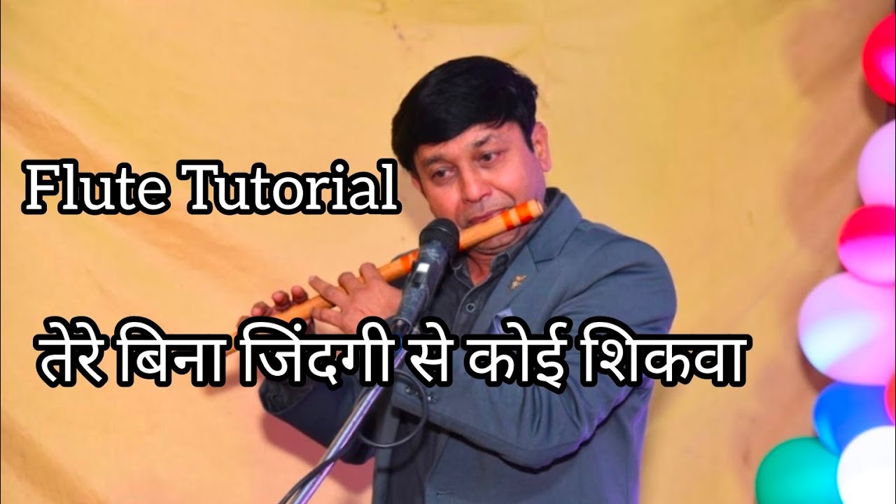 तेरे बिना ज़िन्दगी से Tere bina zindagi se koi | Flute Tutorial |G Synth Musica | Nagpur | Milind sir