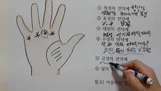 (손금) 제74강 언덕위에 십자문양 별문양의 의미#행복한 가정#요절#성공#투기불길#익사조심#수재위험#