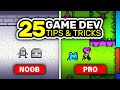 25 game dev tips for beginners  tips  tricks