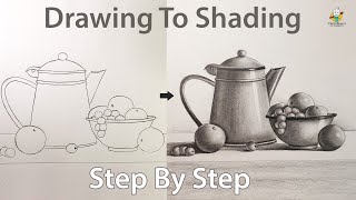 How To Draw Still Life Easy Shading Technique | Realistic Pencil Drawing @ChitraArtAcademy