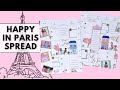 Plan with me  happy in paris spread  the happy planner