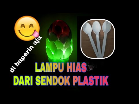 Cara Buat Lampu Hias Dari Sendok Plastik Bekas Youtube