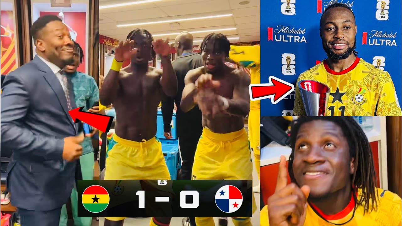 🇬🇭 Black Stars Dressing Room CELEBRATIONS after GHANA 1-0 PANAMA…Semenyo, Caleb, Jordan & All