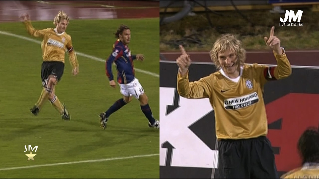 Nedved marca el GOL IMPOSIBLE sin Angulo!