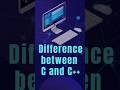 Difference between C and C++#code #programming #clanguageinterviewquestions #c+