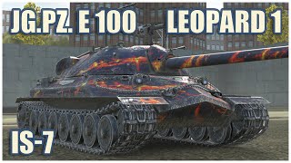 IS-7, Jg.Pz. E 100 & Leopard 1 • WoT Blitz Gameplay