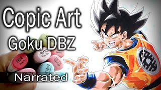 ~ Copic Art ~ Goku DBZ DRAWING (Narrated) screenshot 1