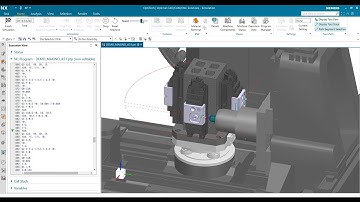 NX Post CNC 4 trục ngang Makino A51 (Makino A51 4 axis NX postprocessor & Machine code simulation)