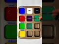 Mixing Blue + Red + Green and Yellow #colormixing #mixcolor #satisfying