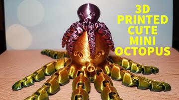 3D Printed CUTE Mini Octopus Toy 🐙🐙🐙 - Cool Adorable Rainbow Pet