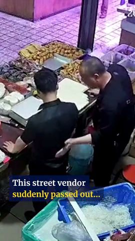 Man passes out after stranger in China applies mysterious ointment on his back #shorts