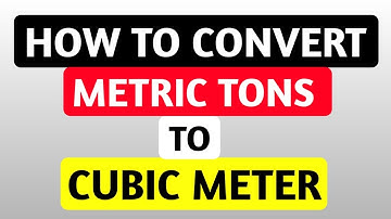How to convert  metric tons to cubic meter- Easy way