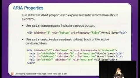 Developing accessible web applications - how hard can it be?