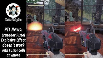 [Fallout 76 PTS] Crusader Pistol looses Legendary Explosive Effect, if you use fusioncells