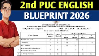 2nd PUC English Blueprint For 2026 Annual Examination Karnataka Board | Final Exam 2025-26 screenshot 5