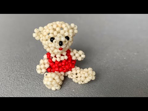 How to make a beaded Teddy Bear. Tutorial 3D Bear