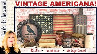 Vintage Americana Trash to Treasure | Rustic Farmhouse Thrift Flips