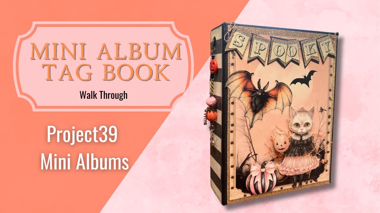 Spooky Kitty & Dolls Halloween Mini Album using #PixieDustFiles Collections