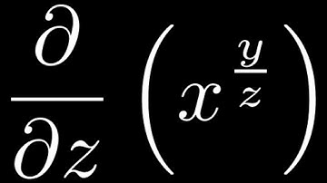 Partial Derivative of u = x^(y/z) with respect to z