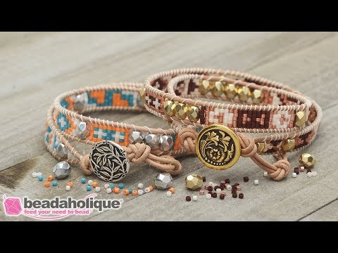 How to Make the Mosaic Double Wrapped Loom Bracelet Kits by Beadaholiq —  Beadaholique