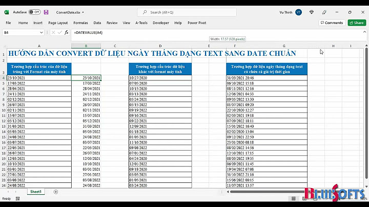 Lỗi không định dạng được ngày tháng trong excel