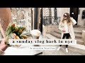 a sunday vlog back in NYC | walks through central park, skincare favorites, and composting