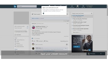 How to change Language of your LinkedIn Account