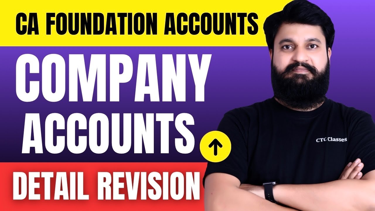 Company Accounts - ONE SHOT - Detail Revision I CA Foundation Accounts ...