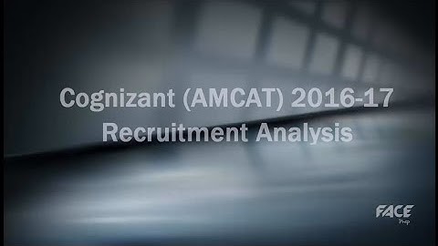 Cognizant Recruitment Pattern Analysis 2016 - 17