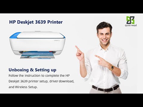 HP Deskjet 3639 printer setup | Unbox HP Deskjet 3639 printer | Wi-Fi setup