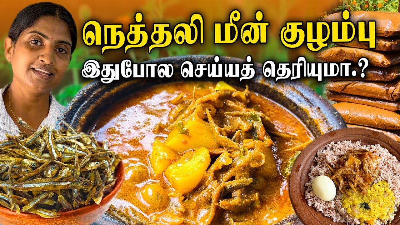 Nethili Meen Kulambu in Tamil | Nethili Kuzhambu | நெத்திலி மீன் குழம்பு